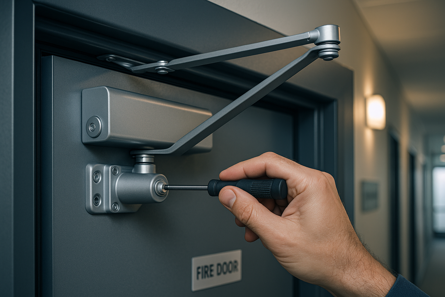 Deurdranger voor brand- en geluidswerende deuren