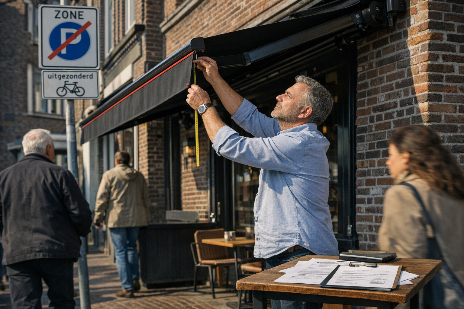 Horeca zonnescherm vergunningen en regels