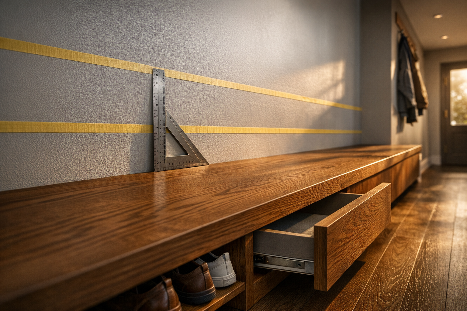 Zithoogte wandbank bepalen