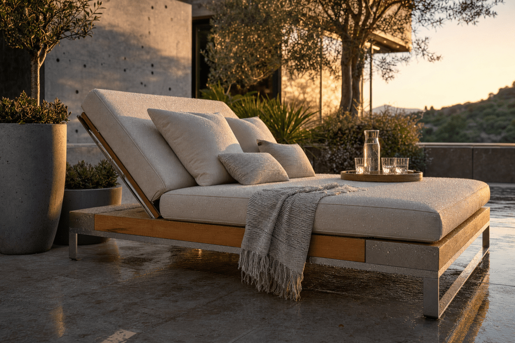 Hoe kies je het juiste luxe loungebed buiten voor jouw tuin of terras (materiaal, maat en weerbestendigheid)?